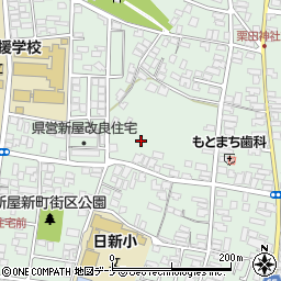 秋田県秋田市新屋栗田町周辺の地図