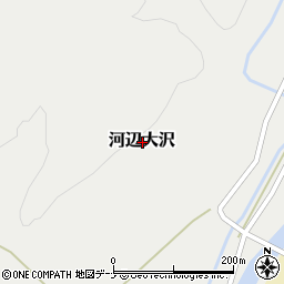秋田県秋田市河辺大沢周辺の地図