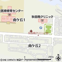 秋田県秋田市南ケ丘周辺の地図
