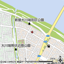 秋田県秋田市新屋大川町周辺の地図