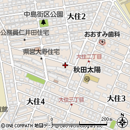 秋田県秋田市大住周辺の地図