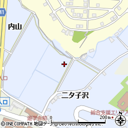 秋田県秋田市上北手百崎二タ子沢周辺の地図
