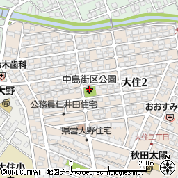 中島街区公園周辺の地図