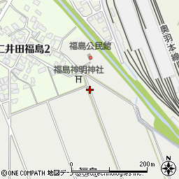 秋田県秋田市仁井田福島周辺の地図