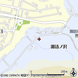 秋田県秋田市上北手百崎（諏訪ノ沢）周辺の地図