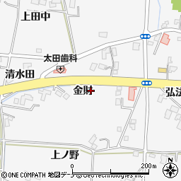 岩手県盛岡市上太田金財周辺の地図