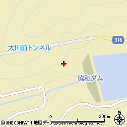 秋田県大仙市協和船岡大川前周辺の地図