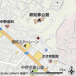 岩手県盛岡市東中野町24-22周辺の地図