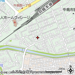 秋田県秋田市牛島西2丁目22-23周辺の地図