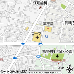 北都銀行コープあきた茨島店 ＡＴＭ周辺の地図