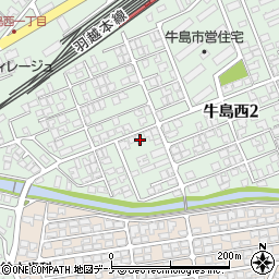 秋田県秋田市牛島西2丁目19-2周辺の地図