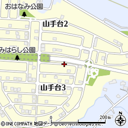 秋田県秋田市山手台周辺の地図