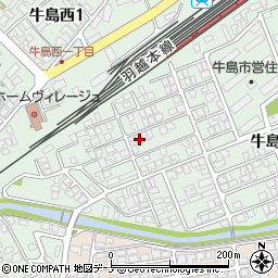 秋田県秋田市牛島西2丁目17-2周辺の地図