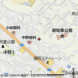 岩手県盛岡市東中野町14-41周辺の地図