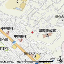 岩手県盛岡市東中野町14-20周辺の地図