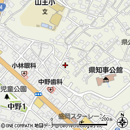 岩手県盛岡市東中野町14-3周辺の地図