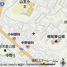 岩手県盛岡市東中野町14-2周辺の地図