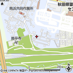 秋田県秋田市新屋南浜町周辺の地図