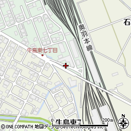 秋田県秋田市楢山城南新町34周辺の地図