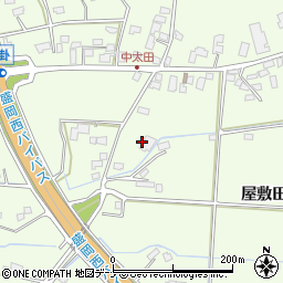 岩手県盛岡市中太田屋敷田107周辺の地図