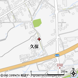 秋田県仙北市田沢湖生保内久保周辺の地図
