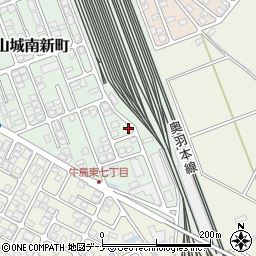 秋田県秋田市楢山城南新町31-8周辺の地図