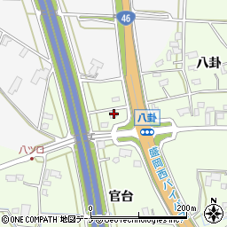 岩手県盛岡市中太田八卦4-9周辺の地図