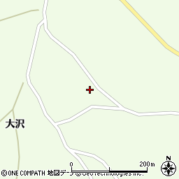 秋田県仙北市田沢湖潟ヨテコ沢周辺の地図