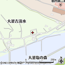 岩手県滝沢市大釜吉清水周辺の地図