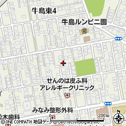 秋田県秋田市牛島東周辺の地図