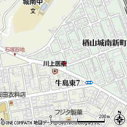 秋田県秋田市楢山城南新町18-12周辺の地図