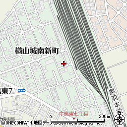 秋田県秋田市楢山城南新町22-25周辺の地図