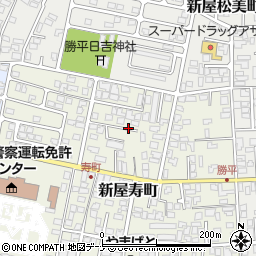 秋田県秋田市新屋寿町周辺の地図
