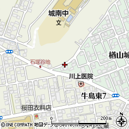 秋田県秋田市楢山城南新町1周辺の地図