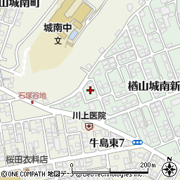 秋田県秋田市楢山城南新町2周辺の地図