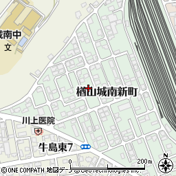 秋田県秋田市楢山城南新町15周辺の地図