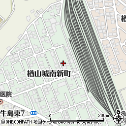 秋田県秋田市楢山城南新町12-23周辺の地図