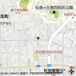 秋田県秋田市新屋松美町2-29周辺の地図