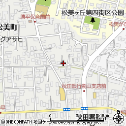 秋田県秋田市新屋松美町2-32周辺の地図