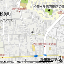 秋田県秋田市新屋松美町2-37周辺の地図
