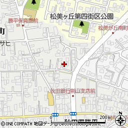 秋田県秋田市新屋松美町2-17周辺の地図