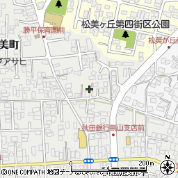 秋田県秋田市新屋松美町2-27周辺の地図