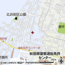 秋田県秋田市新屋北浜町4-1周辺の地図