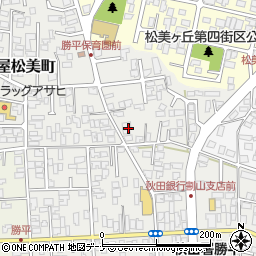 秋田県秋田市新屋松美町2周辺の地図