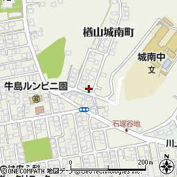 秋田県秋田市楢山城南町3-3周辺の地図