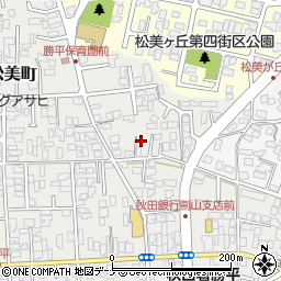 秋田県秋田市新屋松美町2-33周辺の地図