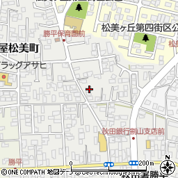秋田県秋田市新屋松美町2-45周辺の地図