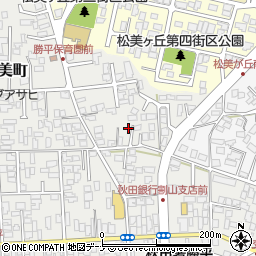 秋田県秋田市新屋松美町2-26周辺の地図