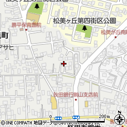秋田県秋田市新屋松美町2-18周辺の地図
