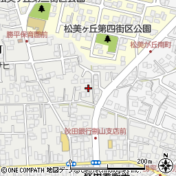 秋田県秋田市新屋松美町2-11周辺の地図
